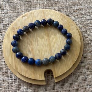 Authentic Lapis Lazuli Beaded Bracelet 8mm